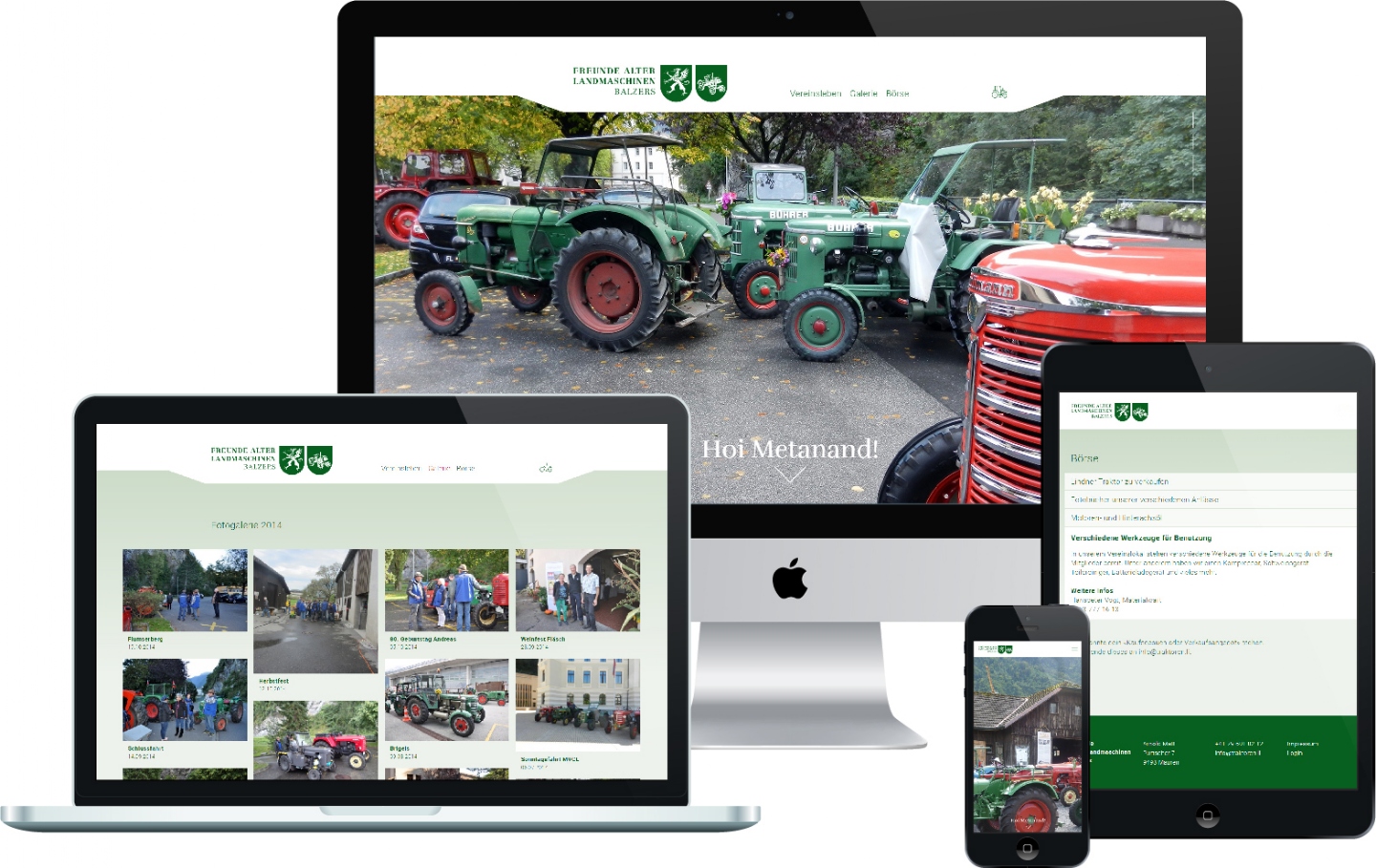 Freunde Alter Landmaschinen Balzers - Responsive Website, Vereins-CMS